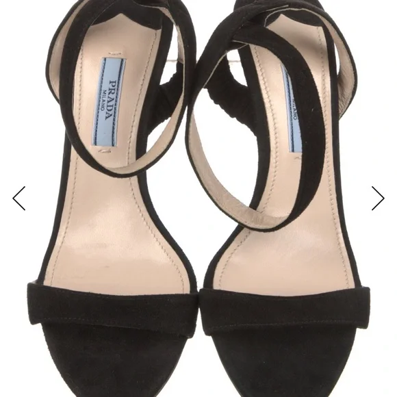 PRADA Black Stiletto slingback Heel Sandals - Picture 3 of 5